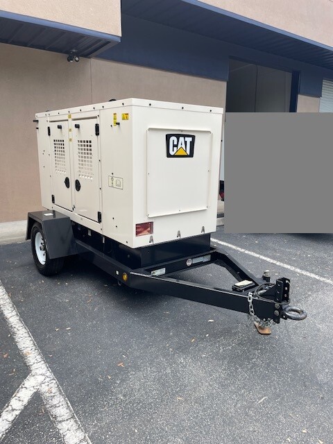 25kw 38kva cat xq35 towable generator rental