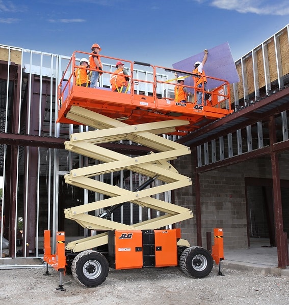 40ft rough terrain scissor lift rental JLG 430LRT