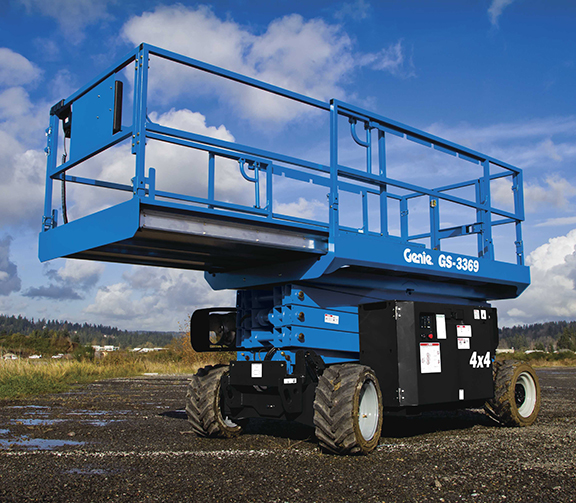 GS3369 32ft rough terrain scissor lift rental genie