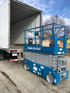 Genie GS 3232 32 ft scissor lift rental narrow