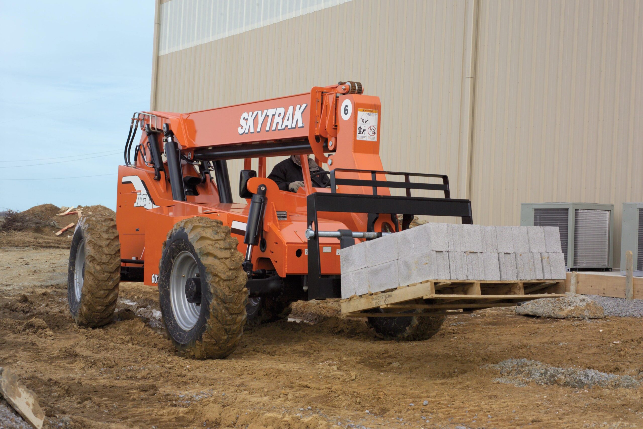 SkyTrak 6036 6000 lb capacity 36ft reach telehandler rental scaled