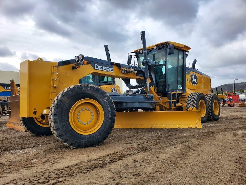 john deere 672 motor grader rental 14ft blade