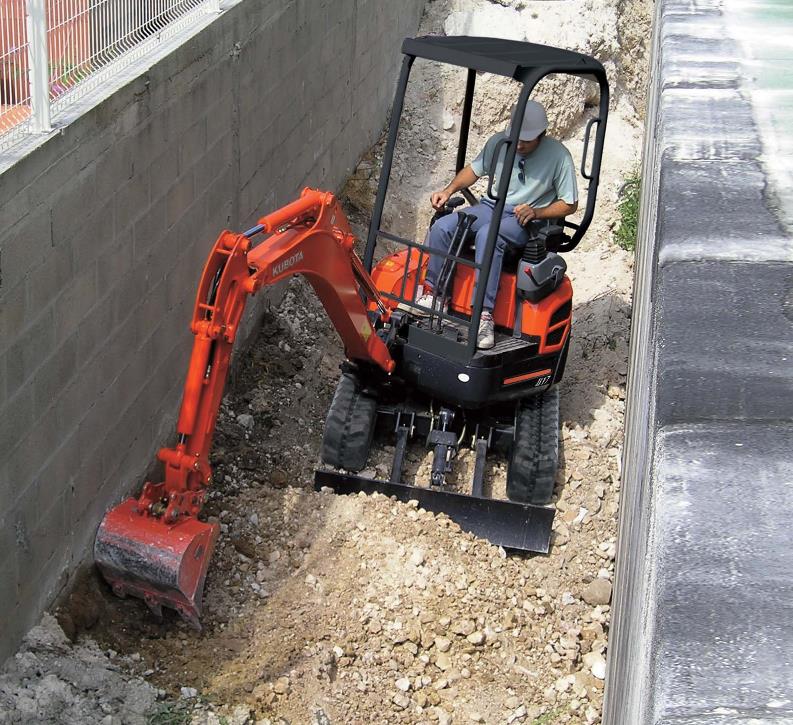mini excavators rental u17 kubota