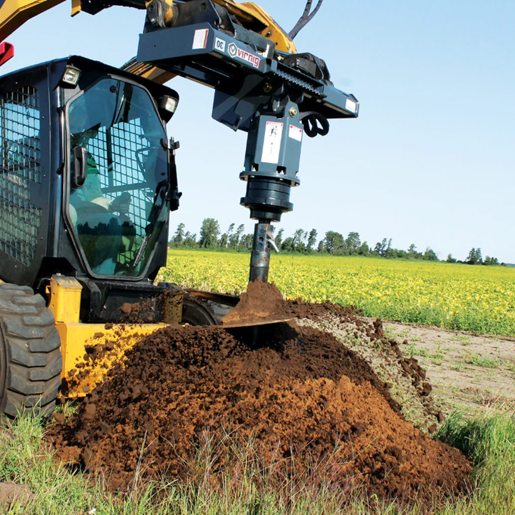 skid steer auger attachment rental