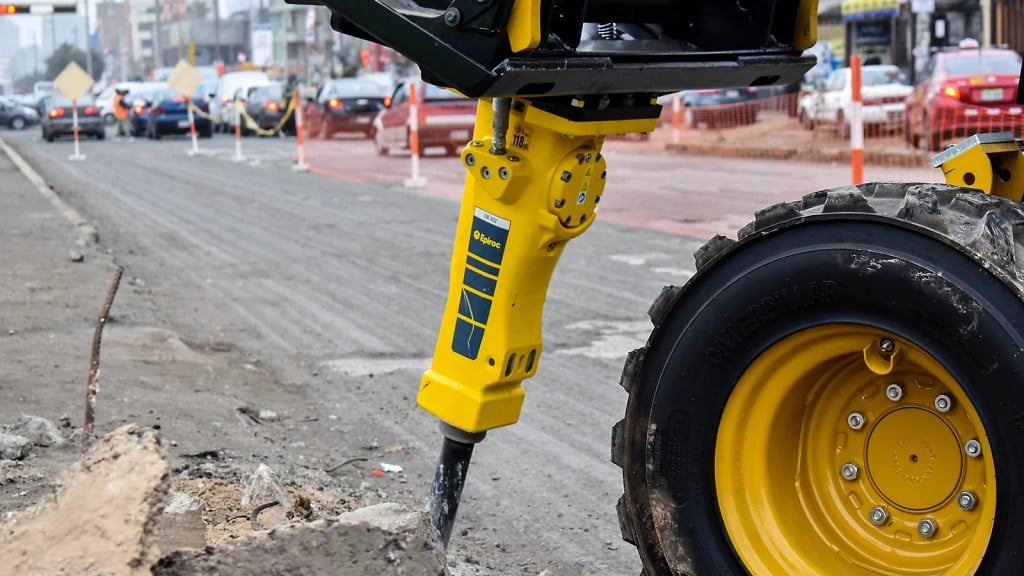 skid steer cement breaker attachment rental