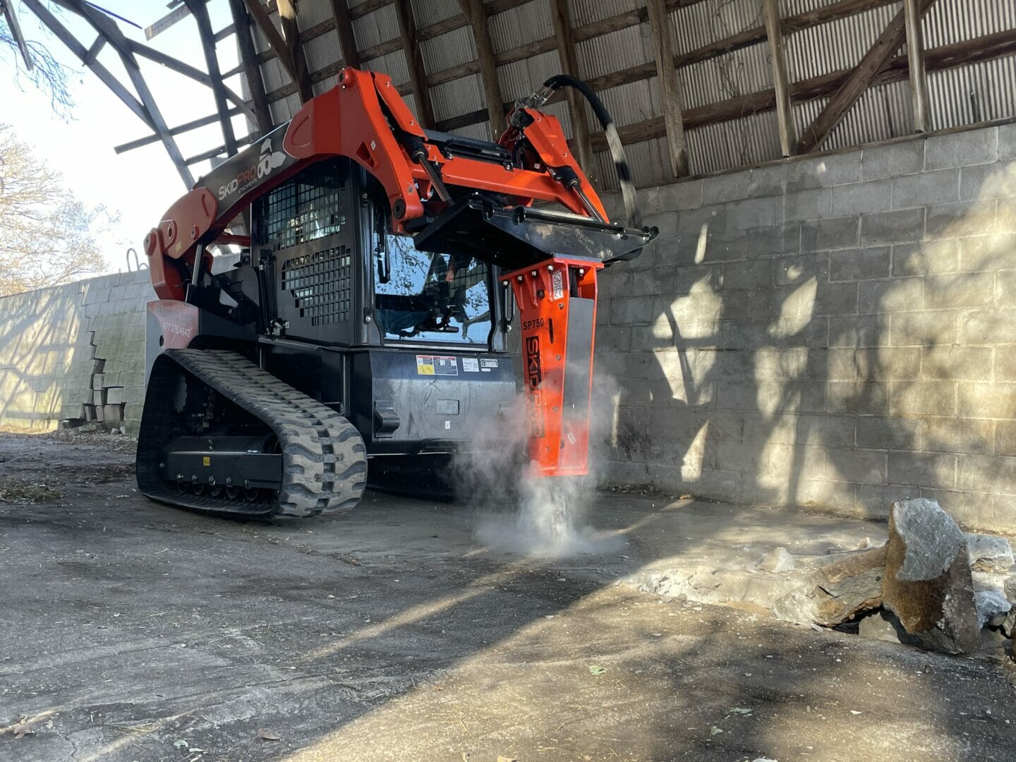 skid steer cement breaker attachment rentals