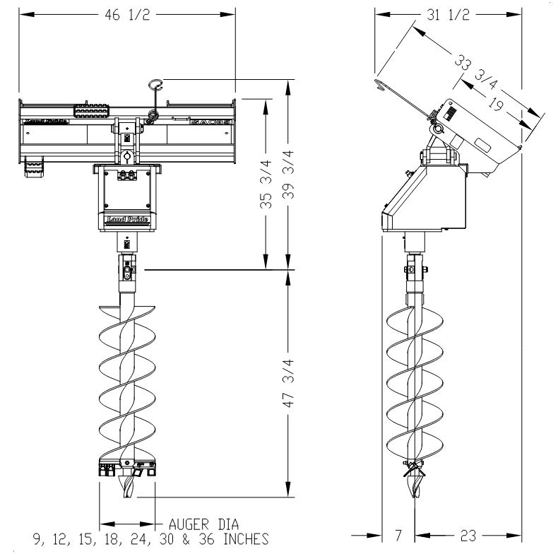 auger skid steer attachment